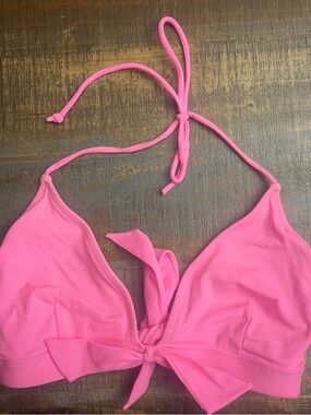 Victoria’s secret Bright Pink Triangle halter Bikini Top